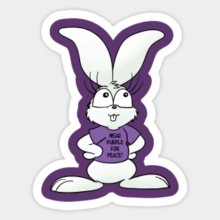 Wear purple for peace day! Sticker